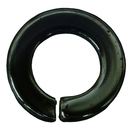 Midwest Fastener Split Lock Washer, For Screw Size 3/8 in Steel, Black Chrome Finish, 10 PK 34428